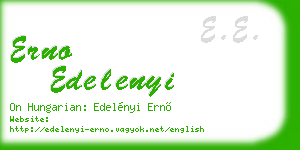 erno edelenyi business card