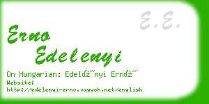 erno edelenyi business card